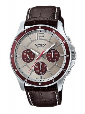 CASIO นาฬิกาคาสิโอ นาฬิกาข้อมือ นาฬิกากันน้ำ นาฬิกาของแท้ ประกันศูนย์ CMG 1 ปี รุ่น MTP-1374L-7A1 นาฬิกาสีดำ