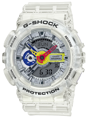 CASIO G-SHOCK นาฬิกาข้อมือ นาฬิกากันน้ำ นาฬิกาของแท้ ประกันศูนย์ CMG 1 ปี รุ่น GA-110FRG-7A นาฬิกาสีใส