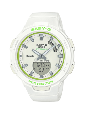 CASIO BABY-G นาฬิกาข้อมือ นาฬิกากันน้ำ นาฬิกาของแท้ ประกันศูนย์ CMG 1 ปี รุ่น BSA-B100SC-7A นาฬิกาสีขาว