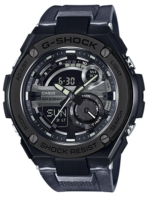 CASIO G-SHOCK นาฬิกาข้อมือ นาฬิกากันน้ำ นาฬิกาของแท้ ประกันศูนย์ CMG 1 ปี รุ่น GST-210M-1A นาฬิกาสีดำ