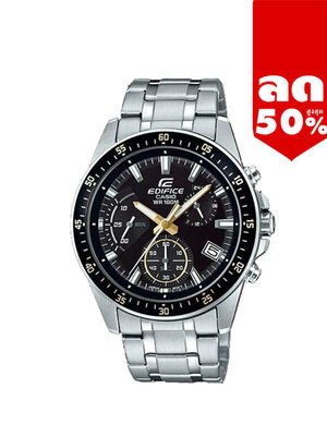 CASIO EDIFICE นาฬิกาข้อมือ นาฬิกากันน้ำ นาฬิกาของแท้ ประกันศูนย์ CMG 1 ปี รุ่น EFV-540D-1A9 นาฬิกาสีเงิน