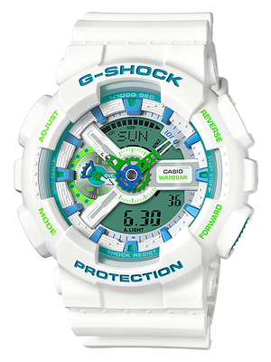 CASIO G-SHOCK นาฬิกาข้อมือ นาฬิกากันน้ำ นาฬิกาของแท้ ประกันศูนย์ CMG 1 ปี รุ่น GA-110WG-7 นาฬิกาสีขาว
