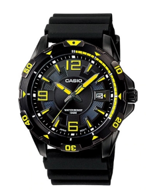 CASIO นาฬิกาคาสิโอ นาฬิกาข้อมือ นาฬิกากันน้ำ นาฬิกาของแท้ ประกันศูนย์ CMG 1 ปี รุ่น MTD-1065B-1A2 นาฬิกาสีดำ