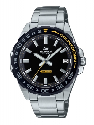 CASIO EDIFICE นาฬิกาข้อมือ นาฬิกากันน้ำ นาฬิกาของแท้ ประกันศูนย์ CMG 1 ปี รุ่น EFV-120DB-1A นาฬิกาสีเงิน