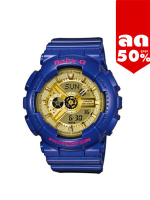 CASIO BABY-G นาฬิกาข้อมือ นาฬิกากันน้ำ นาฬิกาของแท้ ประกันศูนย์ CMG 1 ปี รุ่น BA-111GGC-2A นาฬิกาสีน้ำเงิน