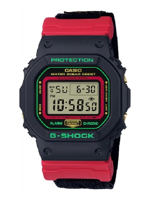 CASIO G-SHOCK นาฬิกาข้อมือ นาฬิกากันน้ำ นาฬิกาของแท้ ประกันศูนย์ CMG 1 ปี รุ่น DW-5600THC-1 นาฬิกาสีดำ