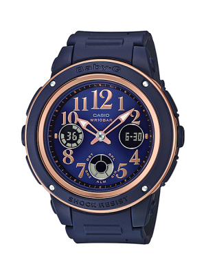 CASIO BABY-G นาฬิกาข้อมือ นาฬิกากันน้ำ นาฬิกาของแท้ ประกันศูนย์ CMG 1 ปี รุ่น BGA-150PG-2B2 นาฬิกาสีน้ำเงิน