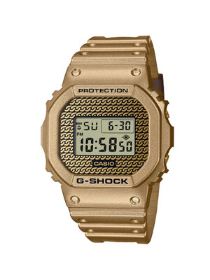 CASIO G-SHOCK นาฬิกาข้อมือ นาฬิกากันน้ำ นาฬิกาของแท้ ประกันศูนย์ CMG 1 ปี รุ่น DWE-5600HG-1 นาฬิกาสีทอง