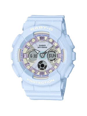 CASIO BABY-G นาฬิกาข้อมือ นาฬิกากันน้ำ นาฬิกาของแท้ ประกันศูนย์ CMG 1 ปี รุ่น BA-130WP-2A นาฬิกาสีฟ้า
