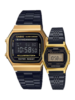 CASIO นาฬิกาคาสิโอ นาฬิกาข้อมือ นาฬิกากันน้ำ นาฬิกาของแท้ ประกันศูนย์ CMG 1 ปี รุ่น A168WEGB-1BDF / LA690WGB-1DF นาฬิกาสีดำ