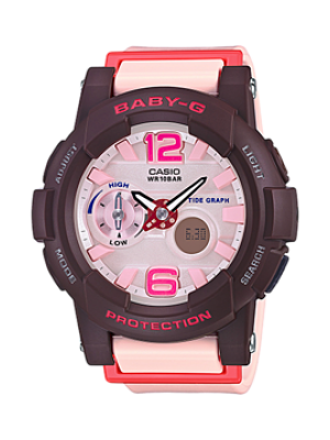 CASIO BABY-G นาฬิกาข้อมือ นาฬิกากันน้ำ นาฬิกาของแท้ ประกันศูนย์ CMG 1 ปี รุ่น BGA-180-4B4 นาฬิกาสีชมพู