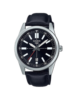 CASIO นาฬิกาคาสิโอ นาฬิกาข้อมือ นาฬิกากันน้ำ นาฬิกาของแท้ ประกันศูนย์ CMG 1 ปี รุ่น MTP-VD02L-1E นาฬิกาสีดำ