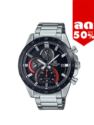 CASIO EDIFICE นาฬิกาข้อมือ นาฬิกากันน้ำ นาฬิกาของแท้ ประกันศูนย์ CMG 1 ปี รุ่น EFR-571DB-1A1 นาฬิกาสีเงิน