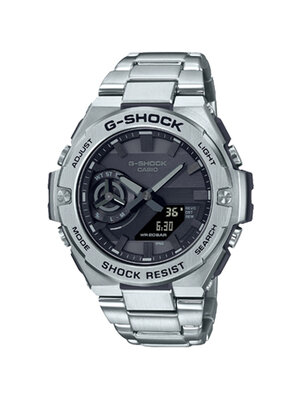 CASIO G-SHOCK นาฬิกาข้อมือ นาฬิกากันน้ำ นาฬิกาของแท้ ประกันศูนย์ CMG 1 ปี รุ่น GST-B500D-1A1 นาฬิกาสีเงิน