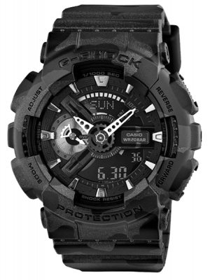 CASIO G-SHOCK นาฬิกา CASIO G-SHOCK รุ่น GA-110CM-1 ของแท้ประกันศูนย์ CMG 1ปี GA-110CM-1 นาฬิกาสีดำ