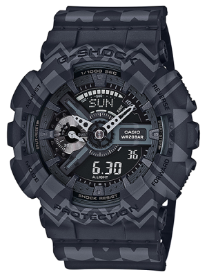 CASIO G-SHOCK นาฬิกาข้อมือ นาฬิกากันน้ำ นาฬิกาของแท้ ประกันศูนย์ CMG 1 ปี รุ่น GA-110TP-1A นาฬิกาสีดำ