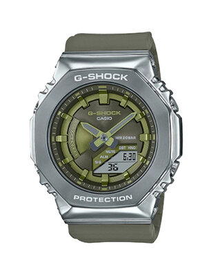 CASIO MID YEAR SALE G-SHOCK นาฬิกาข้อมือ นาฬิกากันน้ำ นาฬิกาของแท้ ประกันศูนย์ CMG 1 ปี รุ่น GM-S2100-3A นาฬิกาสีเขียว