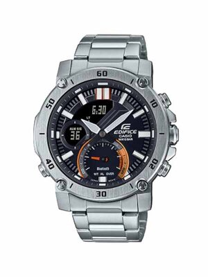 CASIO EDIFICE นาฬิกาข้อมือ นาฬิกากันน้ำ นาฬิกาของแท้ ประกันศูนย์ CMG 1 ปี รุ่น ECB-20D-1A นาฬิกาสีเงิน