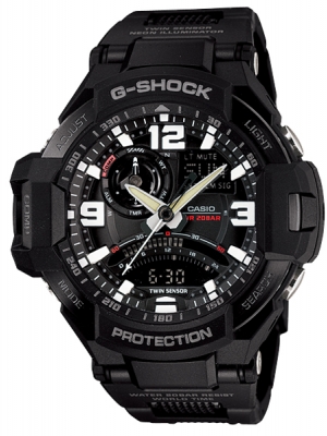 CASIO G-SHOCK นาฬิกาข้อมือ นาฬิกากันน้ำ นาฬิกาของแท้ ประกันศูนย์ CMG 1 ปี รุ่น GA-1000FC-1A นาฬิกาสีดำ