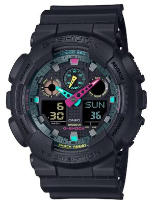 CASIO MID YEAR SALE G-SHOCK นาฬิกาข้อมือ นาฬิกากันน้ำ นาฬิกาของแท้ ประกันศูนย์ CMG 1 ปี รุ่น GA-100MF-1A นาฬิกาสีดำ