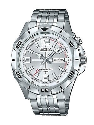 CASIO นาฬิกาคาสิโอ นาฬิกาข้อมือ นาฬิกากันน้ำ นาฬิกาของแท้ ประกันศูนย์ CMG 1 ปี รุ่น MTD-1082D-7A นาฬิกาสีเงิน
