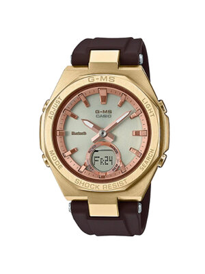 CASIO G-MS นาฬิกาข้อมือ นาฬิกากันน้ำ นาฬิกาของแท้ ประกันศูนย์ CMG 1 ปี รุ่น MSG-B100MV-5A นาฬิกาสีน้ำตาล