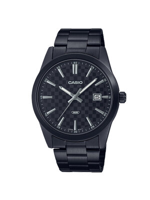 CASIO นาฬิกาคาสิโอ นาฬิกาข้อมือ นาฬิกากันน้ำ นาฬิกาของแท้ ประกันศูนย์ CMG 1 ปี รุ่น MTP-VD03B-1A นาฬิกาสีดำ