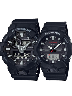 CASIO G-SHOCK นาฬิกาข้อมือ นาฬิกากันน้ำ นาฬิกาของแท้ ประกันศูนย์ CMG 1 ปี รุ่น GA-700-1B / GA-800-1 นาฬิกาสีดำ