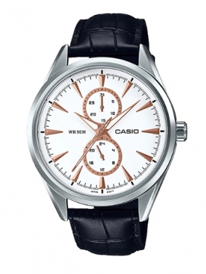 CASIO นาฬิกาคาสิโอ นาฬิกาข้อมือ นาฬิกากันน้ำ นาฬิกาของแท้ ประกันศูนย์ CMG 1 ปี รุ่น MTP-SW340L-7A นาฬิกาสีดำ