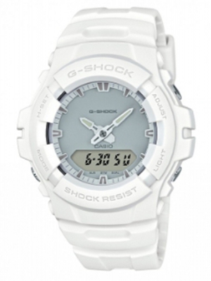 CASIO G-SHOCK นาฬิกาข้อมือ นาฬิกากันน้ำ นาฬิกาของแท้ ประกันศูนย์ CMG 1 ปี รุ่น G-100CU-7A นาฬิกาสีขาว