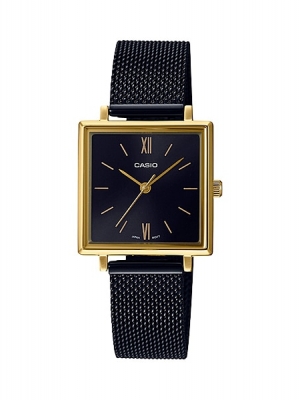 CASIO นาฬิกาคาสิโอ นาฬิกาข้อมือ นาฬิกากันน้ำ นาฬิกาของแท้ ประกันศูนย์ CMG 1 ปี รุ่น LTP-E155MGB-1B นาฬิกาสีดำ