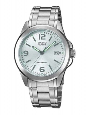 CASIO นาฬิกาคาสิโอ นาฬิกาข้อมือ นาฬิกากันน้ำ นาฬิกาของแท้ ประกันศูนย์ CMG 1 ปี รุ่น MTP-1215A-7A นาฬิกาสีเงิน