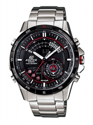 CASIO EDIFICE นาฬิกาข้อมือ นาฬิกากันน้ำ นาฬิกาของแท้ ประกันศูนย์ CMG 1 ปี รุ่น ERA-200DB-1A นาฬิกาสีเงิน