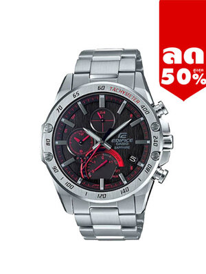 CASIO EDIFICE นาฬิกาข้อมือ นาฬิกากันน้ำ นาฬิกาของแท้ ประกันศูนย์ CMG 1 ปี รุ่น EQB-1000XD-1A นาฬิกาสีเงิน