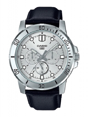 CASIO นาฬิกาคาสิโอ นาฬิกาข้อมือ นาฬิกากันน้ำ นาฬิกาของแท้ ประกันศูนย์ CMG 1 ปี รุ่น MTP-VD300L-7E นาฬิกาสีดำ