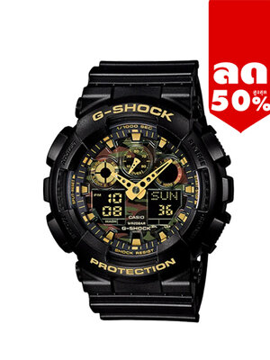 CASIO G-SHOCK นาฬิกาข้อมือ นาฬิกากันน้ำ นาฬิกาของแท้ ประกันศูนย์ CMG 1 ปี รุ่น GA-100CF-1A9 นาฬิกาสีดำ