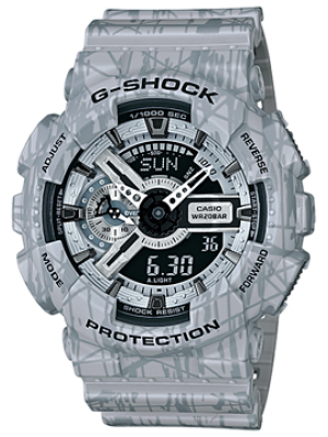 CASIO G-SHOCK นาฬิกาข้อมือ นาฬิกากันน้ำ นาฬิกาของแท้ ประกันศูนย์ CMG 1 ปี รุ่น GA-110SL-8A นาฬิกาสีเทา
