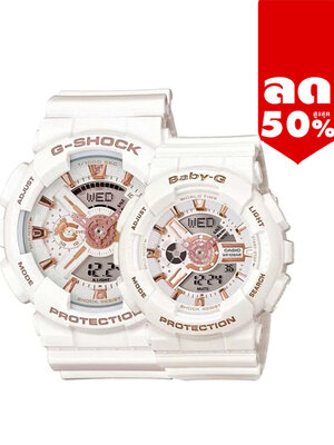 CASIO LOVESET พร้อมส่ง นาฬิกาข้อมือ นาฬิกากันน้ำ นาฬิกาของแท้ ประกันศูนย์ CMG 1 ปี รุ่น LOV-14A-7 นาฬิกาสีขาว