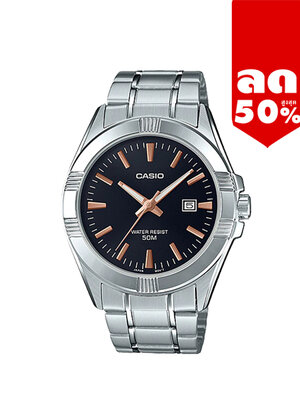 CASIO นาฬิกาคาสิโอ นาฬิกาข้อมือ นาฬิกากันน้ำ นาฬิกาของแท้ ประกันศูนย์ CMG 1 ปี รุ่น MTP-1308D-1A2 นาฬิกาสีเงิน