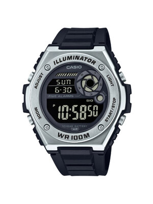 CASIO นาฬิกาคาสิโอ นาฬิกาข้อมือ นาฬิกากันน้ำ นาฬิกาของแท้ ประกันศูนย์ CMG 1 ปี รุ่น MWD-100H-1B นาฬิกาสีดำ