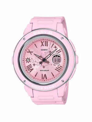 CASIO BABY-G นาฬิกาข้อมือ นาฬิกากันน้ำ นาฬิกาของแท้ ประกันศูนย์ CMG 1 ปี รุ่น BGA-150ST-4A นาฬิกาสีชมพู