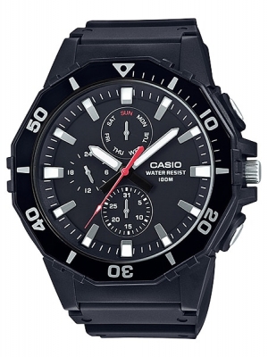CASIO นาฬิกาคาสิโอ นาฬิกาข้อมือ นาฬิกากันน้ำ นาฬิกาของแท้ ประกันศูนย์ CMG 1 ปี รุ่น MRW-400H-1A นาฬิกาสีดำ