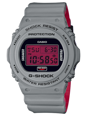 CASIO MID YEAR SALE G-SHOCK พร้อมส่ง นาฬิกาข้อมือ นาฬิกากันน้ำ นาฬิกาของแท้ ประกันศูนย์ CMG 1 ปี รุ่น DW-5700SF-1D นาฬิกาสีเทา