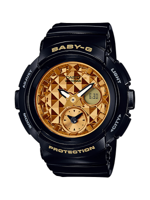 CASIO BABY-G BABY-G นาฬิกาข้อมือ นาฬิกากันน้ำ นาฬิกาของแท้ ประกันศูนย์ CMG 1 ปี รุ่น BGA-195M-1A นาฬิกาสีดำ