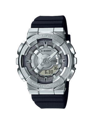 CASIO G-SHOCK นาฬิกาข้อมือ นาฬิกากันน้ำ นาฬิกาของแท้ ประกันศูนย์ CMG 1 ปี รุ่น GM-S110-1A นาฬิกาสีเงิน