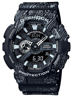 CASIO G-SHOCK นาฬิกาข้อมือ นาฬิกากันน้ำ นาฬิกาของแท้ ประกันศูนย์ CMG 1 ปี รุ่น GA-110TX-1A นาฬิกาสีดำ
