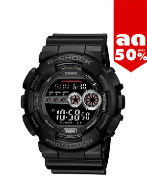CASIO G-SHOCK นาฬิกาข้อมือ นาฬิกากันน้ำ นาฬิกาของแท้ ประกันศูนย์ CMG 1 ปี รุ่น GD-100-1B นาฬิกาสีดำ
