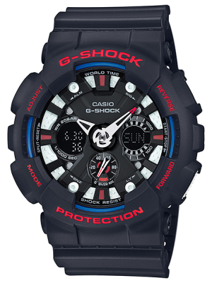 CASIO G-SHOCK นาฬิกาข้อมือ นาฬิกากันน้ำ นาฬิกาของแท้ ประกันศูนย์ CMG 1 ปี รุ่น GA-120TR-1A นาฬิกาสีดำ