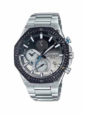 CASIO EDIFICE นาฬิกาข้อมือ นาฬิกากันน้ำ นาฬิกาของแท้ ประกันศูนย์ CMG 1 ปี รุ่น EQB-1100AT-2A นาฬิกาสีเงิน