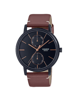 CASIO นาฬิกาคาสิโอ นาฬิกาข้อมือ นาฬิกากันน้ำ นาฬิกาของแท้ ประกันศูนย์ CMG 1 ปี รุ่น MTP-B310BL-5A นาฬิกาสีน้ำตาล